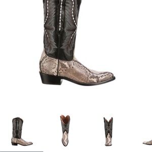 Women’s LUCCHESE Stella Python Cowboy Boots size 9